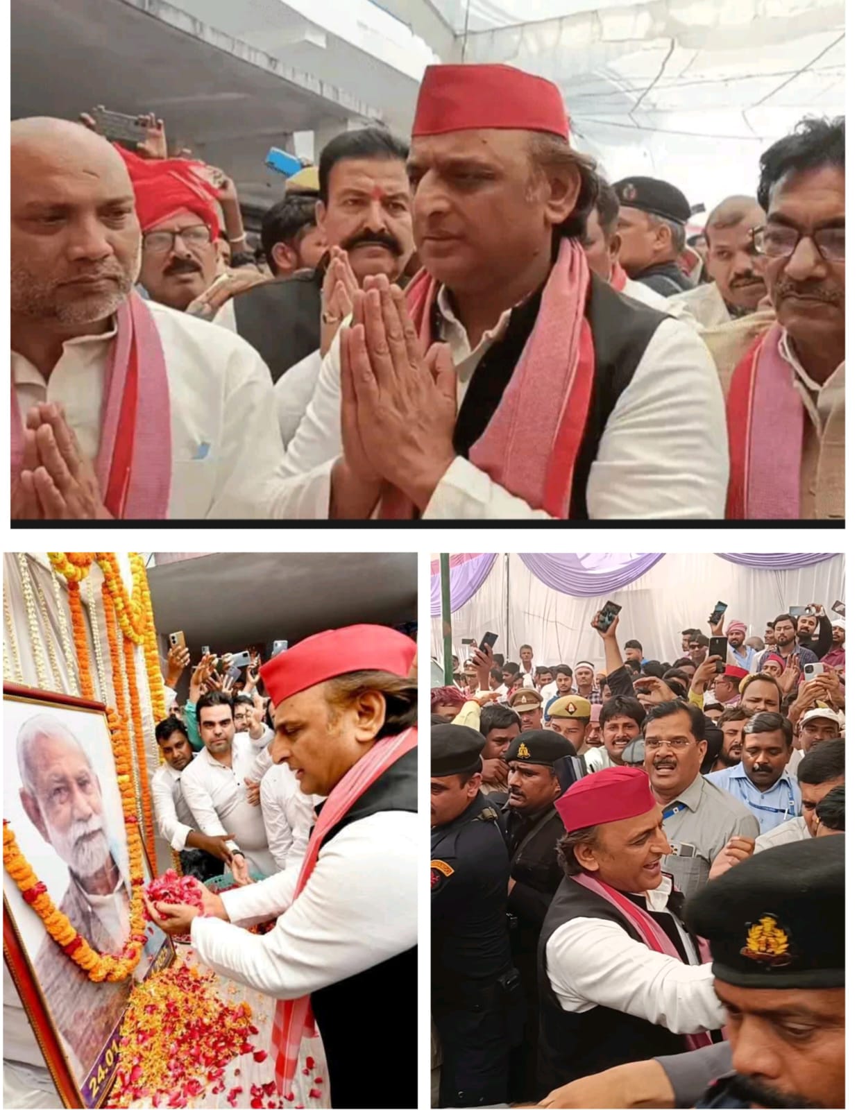 समाजवादी पार्टी के राष्ट्रीय अध्यक्ष एवं पूर्व मुख्यमंत्री अखिलेश यादव ने आज कुशीनगर पहुंचकर पूर्व विधायक स्व,पूर्णमासी देहाती एवं पूर्व जिलाध्यक्ष स्व,शुकरूल्लाह अंसारी को श्रद्धांजलि अर्पित की।
