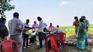 आई एन स्पेश ए एआ थस्ट टेक इंडिया प्राइवेट लिमिटेड और इसरो की टीम तमकुही राज में ट्रायल लॉन्च प्रतियोगिता का आयोजन किया